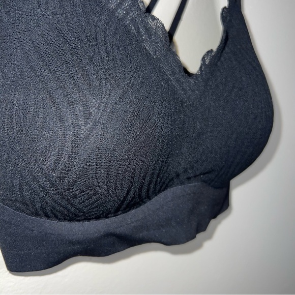 Kissy Black Camisole Sling Style Padded Seamless Bra Size Large - Picture 5 of 9
